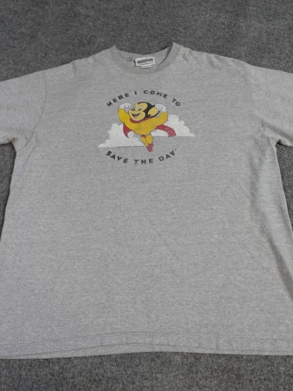 Vintage Mighty Mouse T-shirt XL Gray 2004 Viacom Official